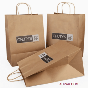 Sac Papier Kraft. Personnalisé multi-couleurs