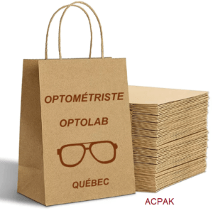 Sac personnalisé papier Kraft.  Une couleur.